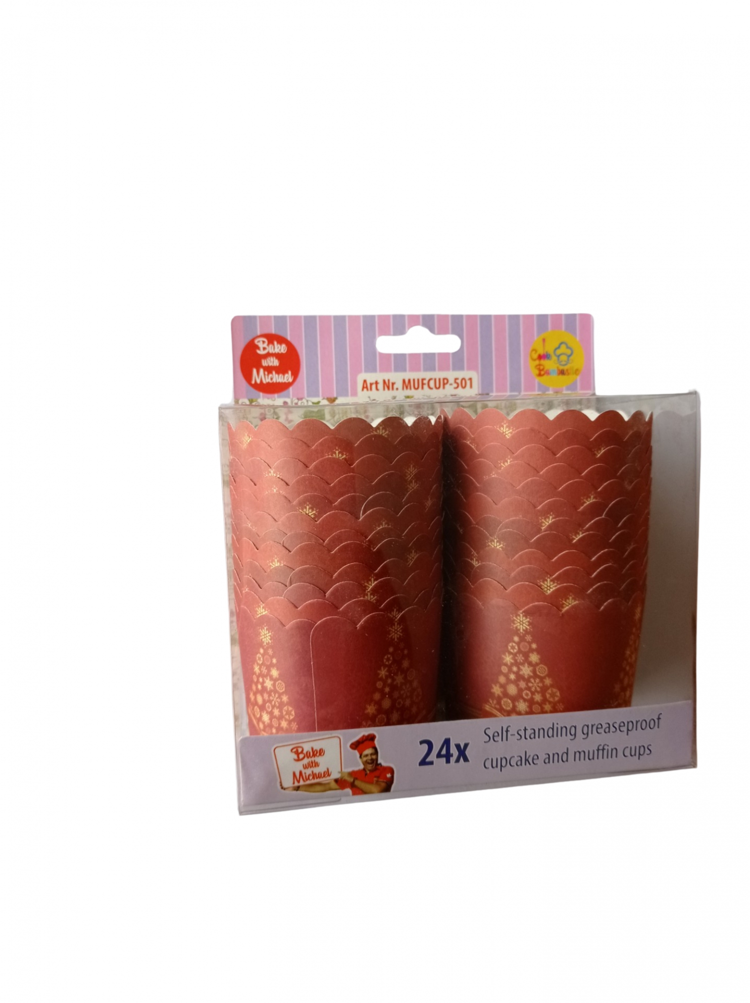 Košíčky vánoční na muffiny a cupcakes pevné 24 ks (cup-501)